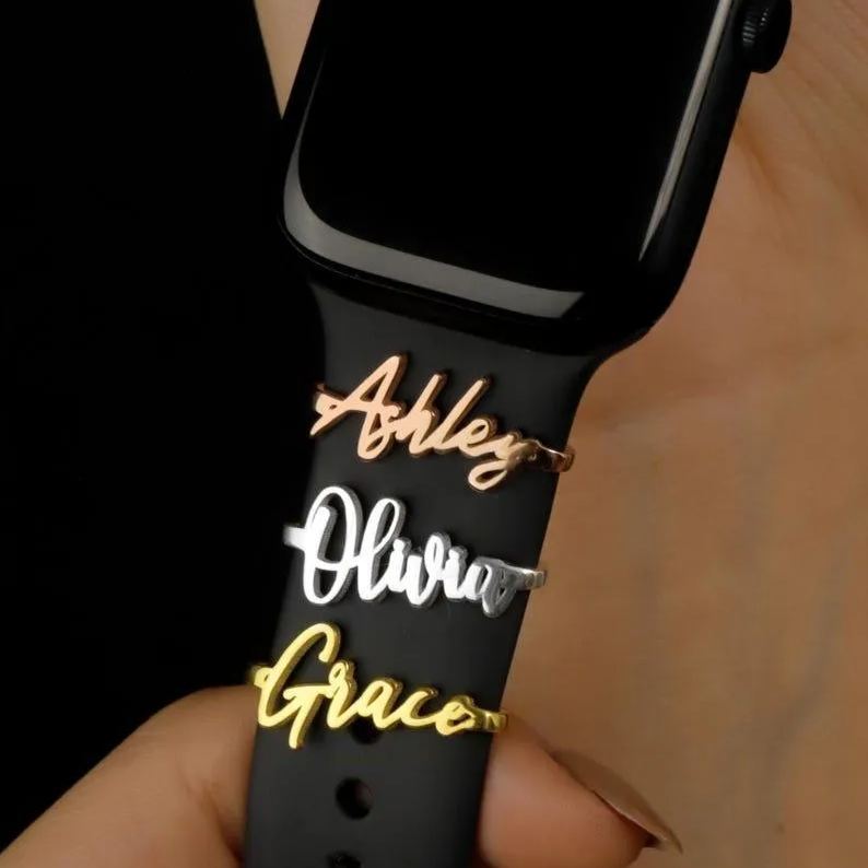 Uhrenarmband-anhänger Aus Sterlingsilber – Personalisierter Uhrenschmuck – Uhrenarmband-anhänger – Benutzerdefinierter Namensanhänger Für Uhrenarmbänder - namenecklacede