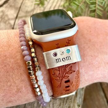 Personalisierter Uhrenarmband-charm, Muttertagsgeschenk, Geburtsstein-uhrenarmband Mit Geburtssteinen, Personalisierter Charm Für Die Uhr, Geschenk Für Oma - namenecklacede