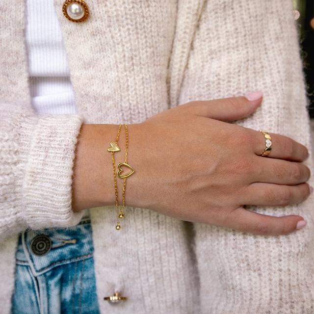 Passende Herzen, Verstellbares Armband-set, Zierliche Ineinandergreifende Herz-mutter- Und Tochter-armbänder, Verstellbare Love Connection-armbänder, Geschenke Für Mama - namenecklacede