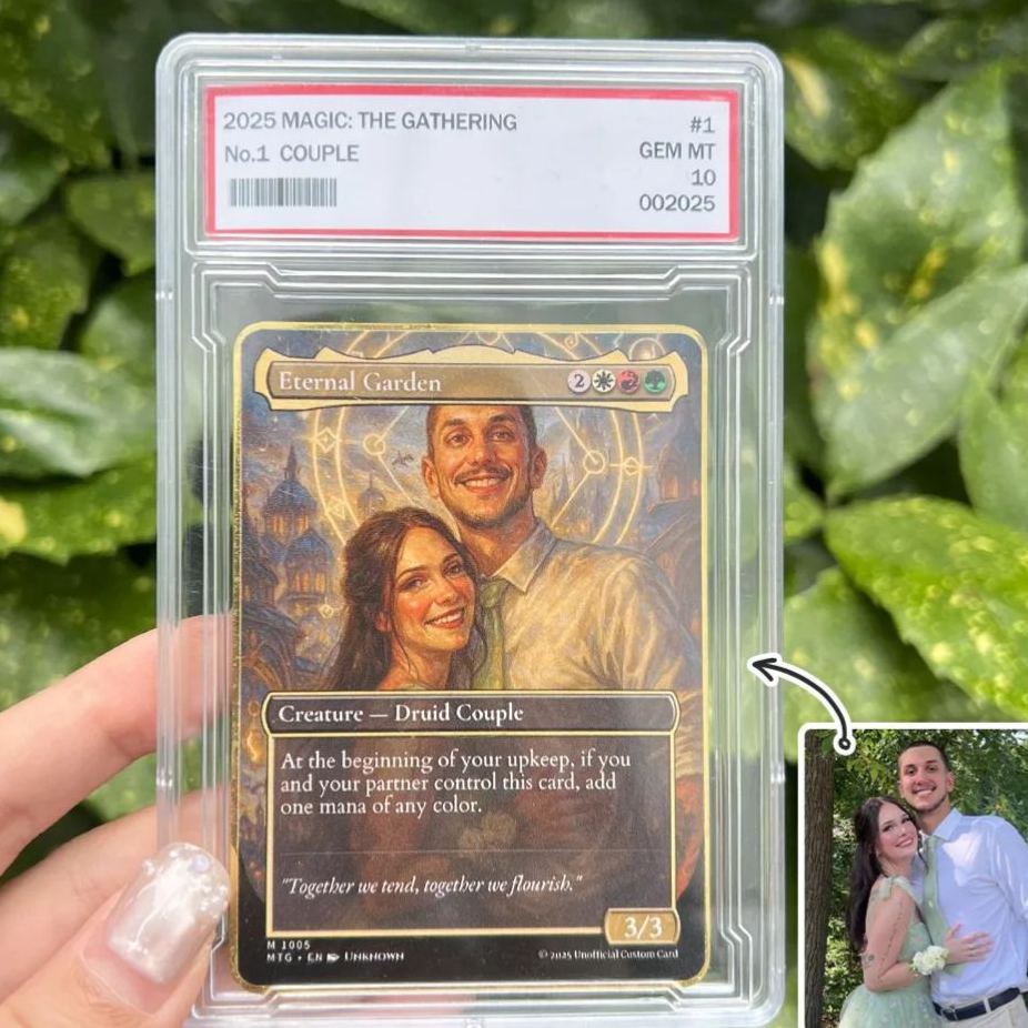 Personalisierte Anime-zauberkarte Für Paare Mit Foto – Das Perfekte Geschenk Für Paare - namenecklacede