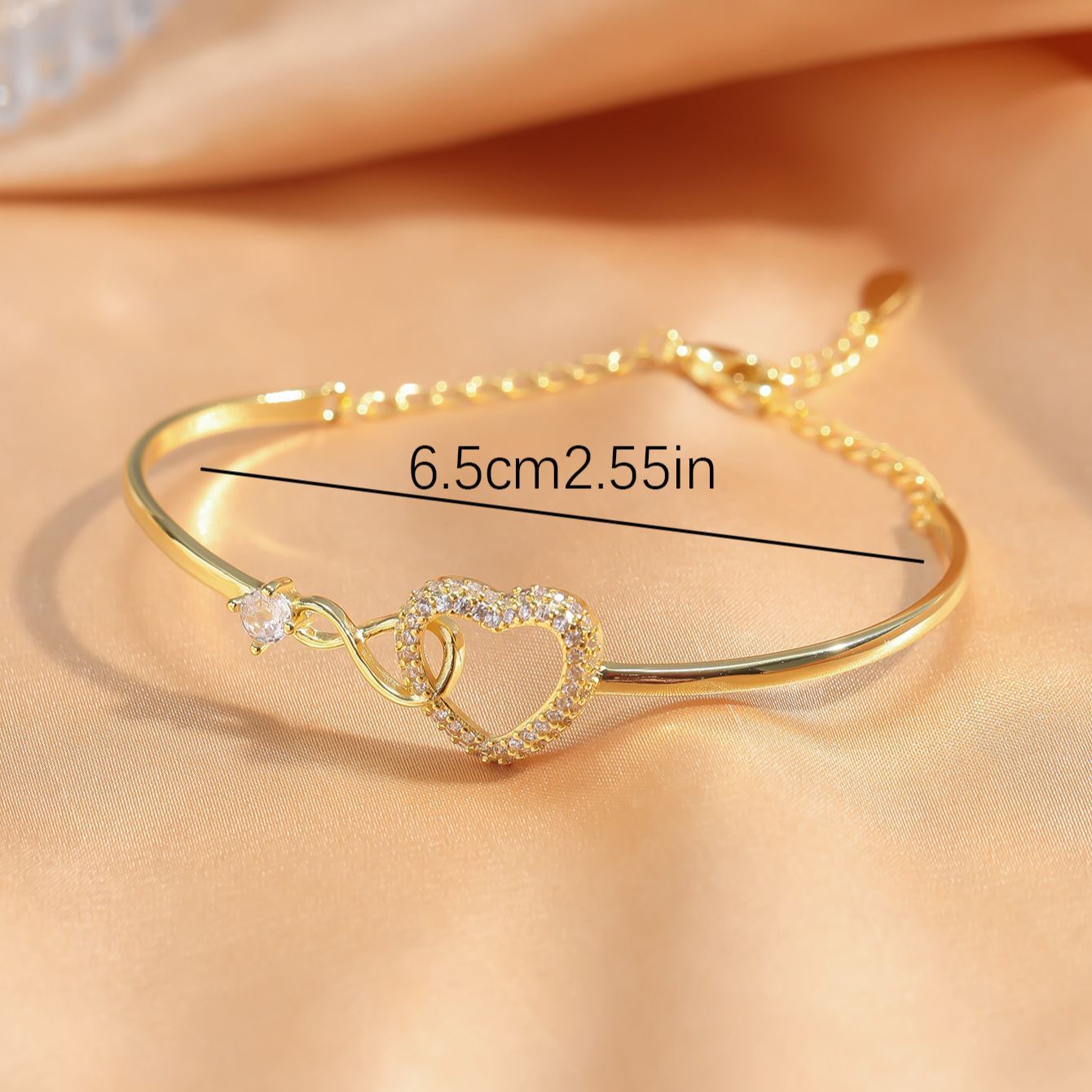 Armband „ewiges Herz – Strahlende Liebe" – Perfektes Geschenk Für Mutter Und Tochter - namenecklacede