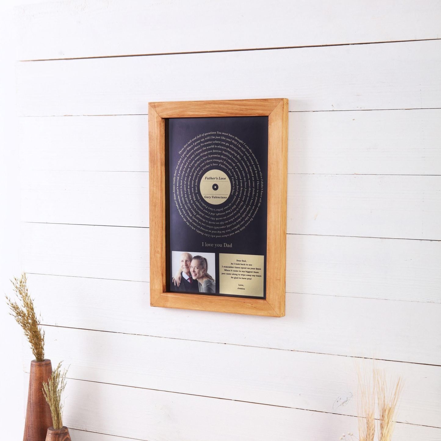 A4-druck Mit Personalisiertem Liedtext In Folienprägung – Ein Sentimentales Geschenk Zum Vatertag Und Geburtstag Für Papa – Eine Individuelle Erinnerung An Den Vater-tochter-tanz - namenecklacede