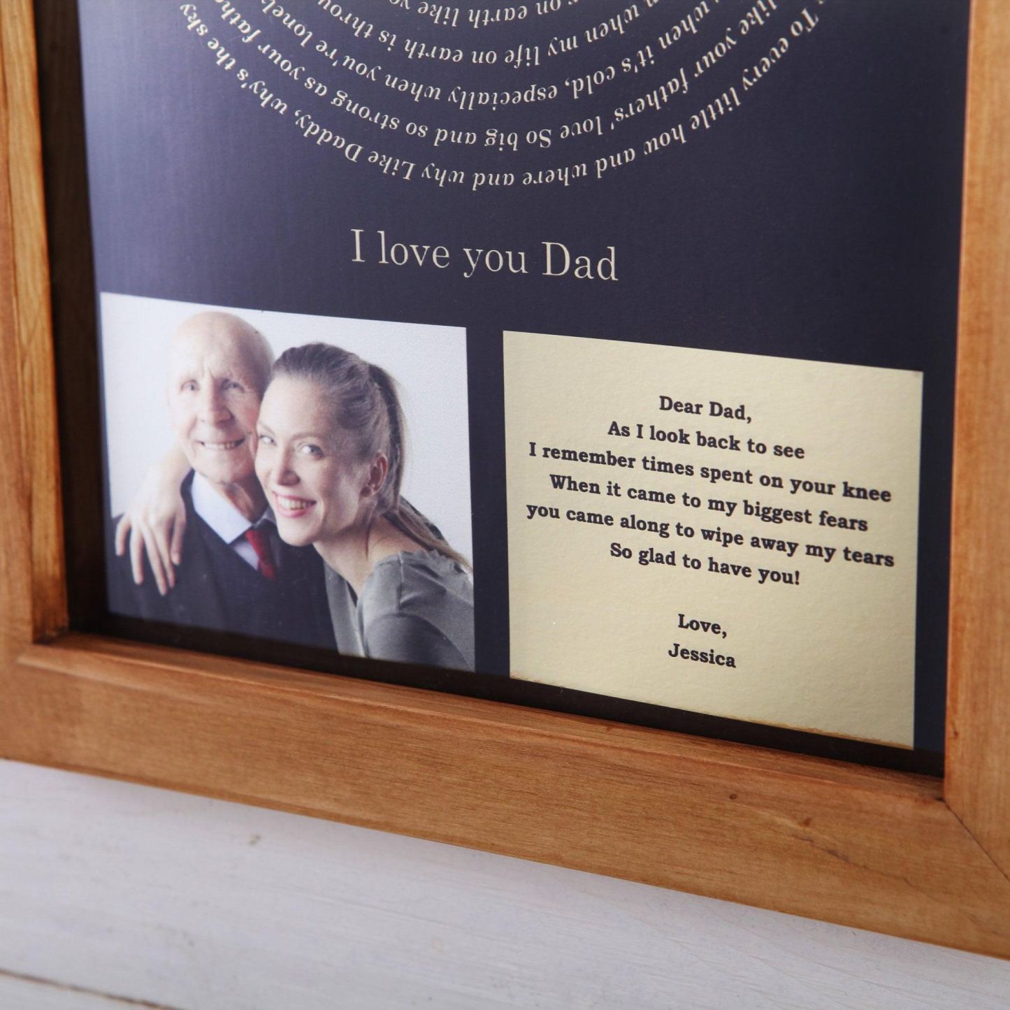 A4-druck Mit Personalisiertem Liedtext In Folienprägung – Ein Sentimentales Geschenk Zum Vatertag Und Geburtstag Für Papa – Eine Individuelle Erinnerung An Den Vater-tochter-tanz - namenecklacede