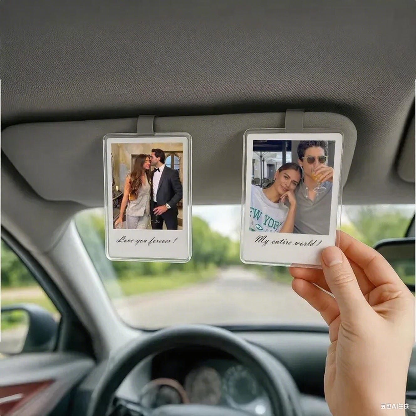 Sonnenblendenclip Mit Foto – Individueller Sonnenblendenclip „fahr Vorsichtig, Ich Liebe Dich" – Geschenkidee Fürs Auto - namenecklacede