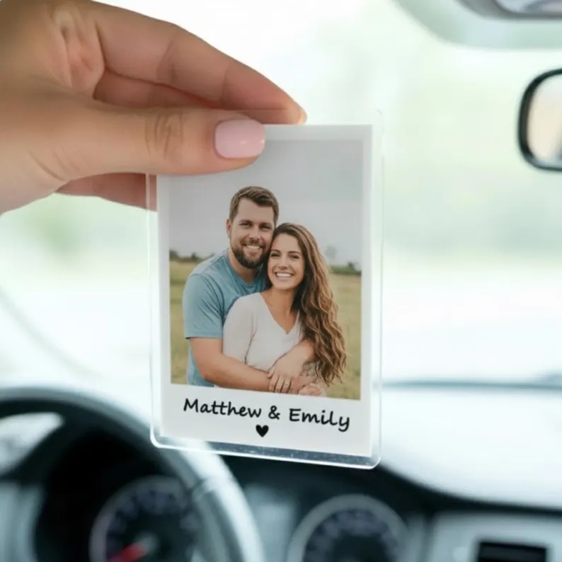 Sonnenblendenclip Mit Foto – Individueller Sonnenblendenclip „fahr Vorsichtig, Ich Liebe Dich" – Geschenkidee Fürs Auto - namenecklacede