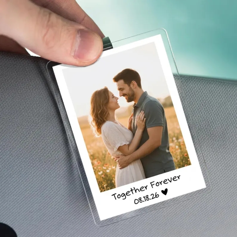 Sonnenblendenclip Mit Foto – Individueller Sonnenblendenclip „fahr Vorsichtig, Ich Liebe Dich" – Geschenkidee Fürs Auto - namenecklacede