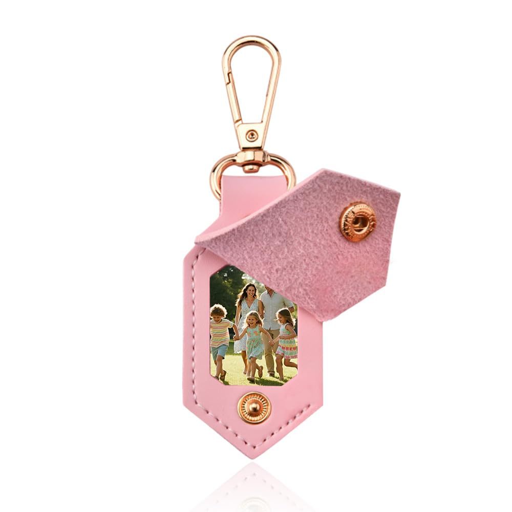 Personalisierter Foto-schlüsselanhänger Aus Leder, Individueller Foto-schlüsselanhänger, Gravierter Leder-schlüsselanhänger, Valentinstagsgeschenk - namenecklacede