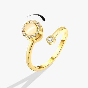 Spinning Fidget Ring for Anxiety Adjustable Anxiety Fidget Ring Anti-Anxiety Fidget Spinner Ring 