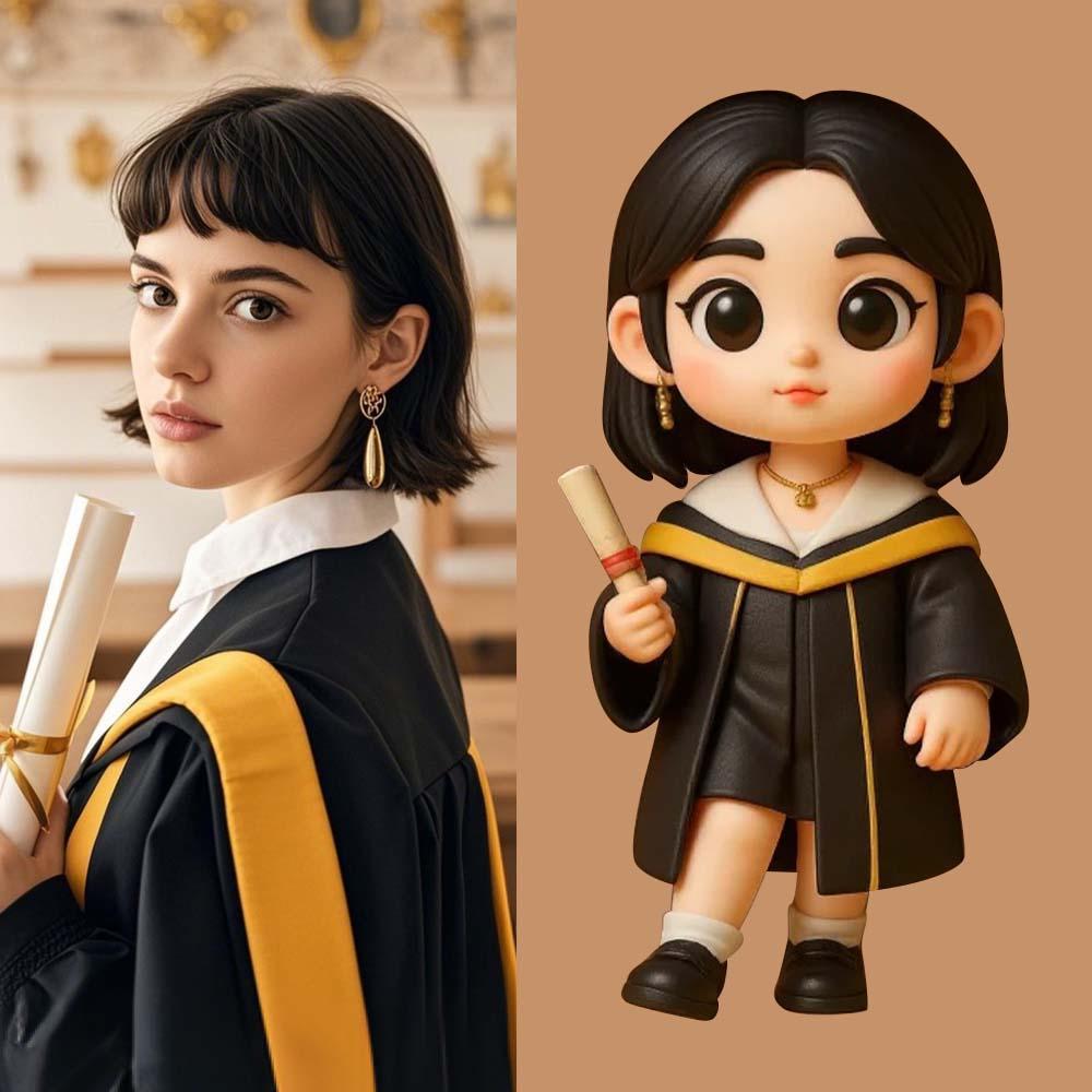 Gifts for Her Custom Action Figure Personalized 3D Printed Figurine from AI Photo Romantic and Fun Gift for Husband