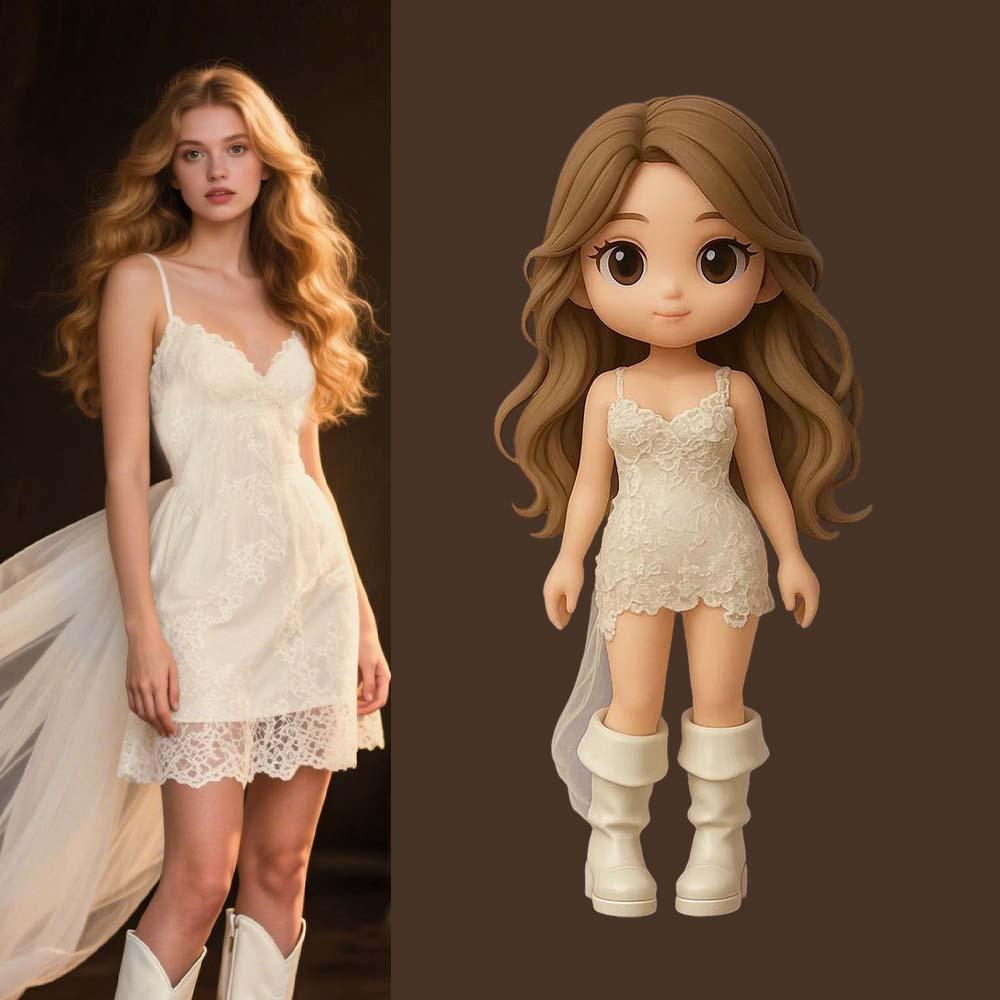 Gifts for Her Custom Action Figure Personalized 3D Printed Figurine from AI Photo Romantic and Fun Gift for Husband