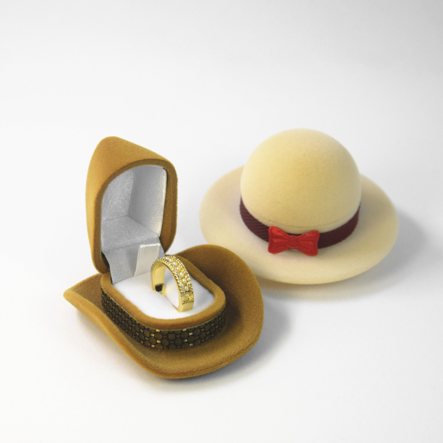Hat-Shaped Gift Boxes Creative Hat Gift Box Set & Cowboy Hat and White Casual Cap Design for Special Occasions