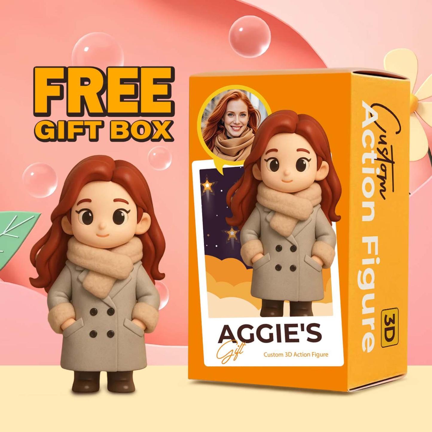 Custom Action Figure Personalized Character Figurine from Ai Photo 3D Printed Birthday Gifts for Her