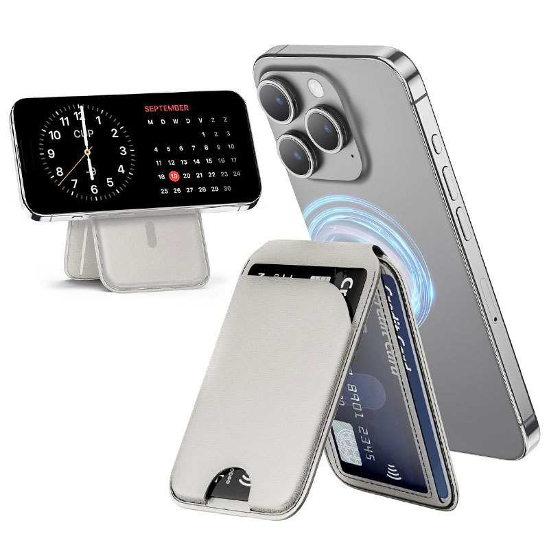 Compact Phone Wallet & Stand Magnetic Phone Grip & Card Holder Hands-F