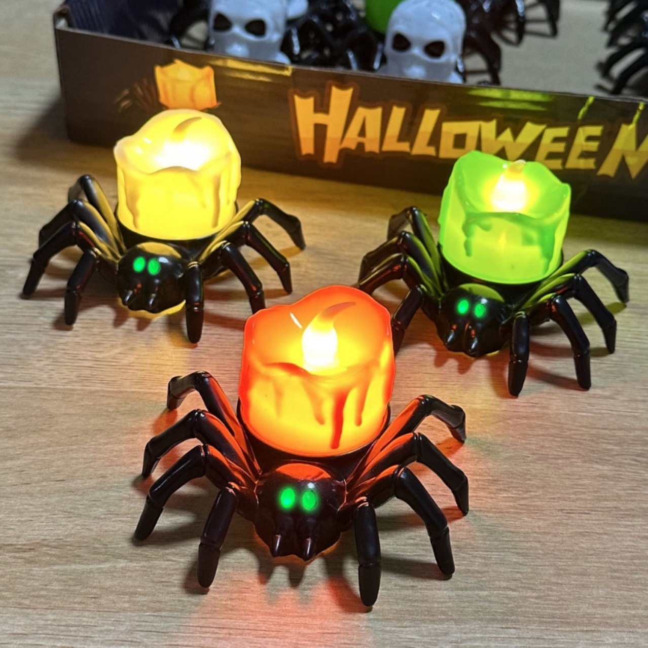 Halloween Spider Lamp Decoration & Halloween Haunted Night Ambience Gift For Family