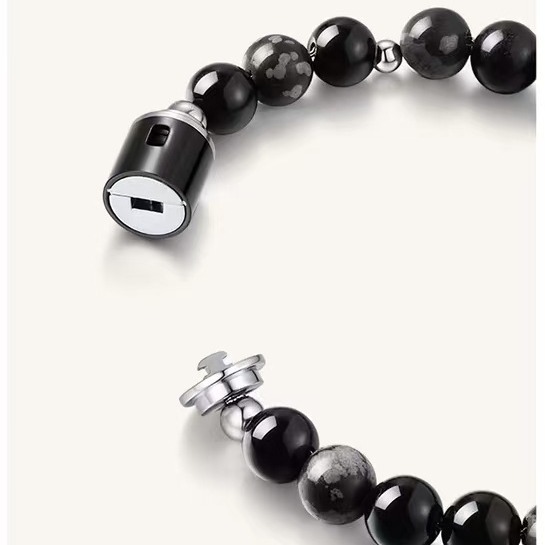 "One Lock for Love" Matching Crystal Bracelet & Key Necklace Set Natural Agate Bracelet with Key Necklace for Couples 