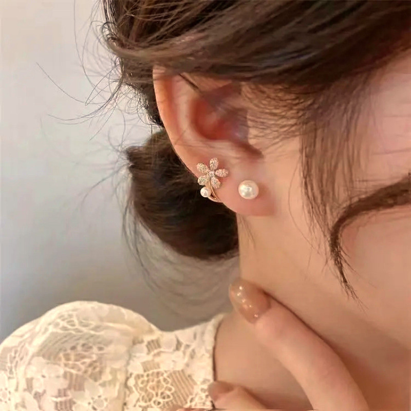 Chic & Elegant Pearl Ear Jackets, Modern Two-Way Studs, Designer Fashion Earrings