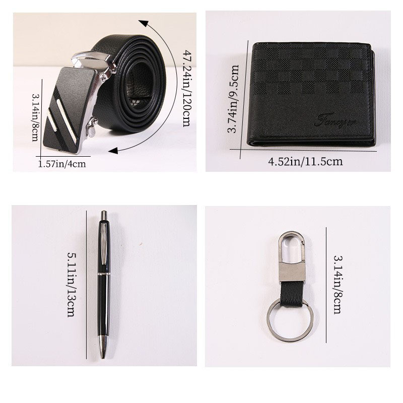 Father's Day Gifts The Ultimate Men's Gift Set: Wallet, Belt, Watch, Keychain, Pen & Cuff links Sophisticated 7-Piece Men's Accessories Gift Box