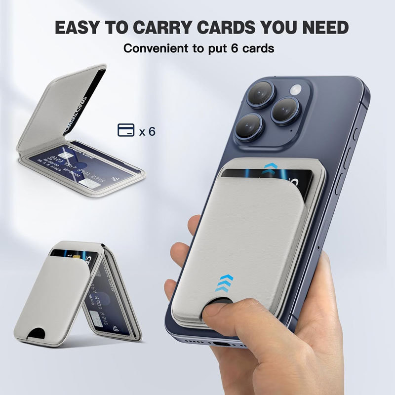 Compact Phone Wallet & Stand Magnetic Phone Grip & Card Holder  Hands-Free Stand The Smart 2-in-1 Phone Accesso