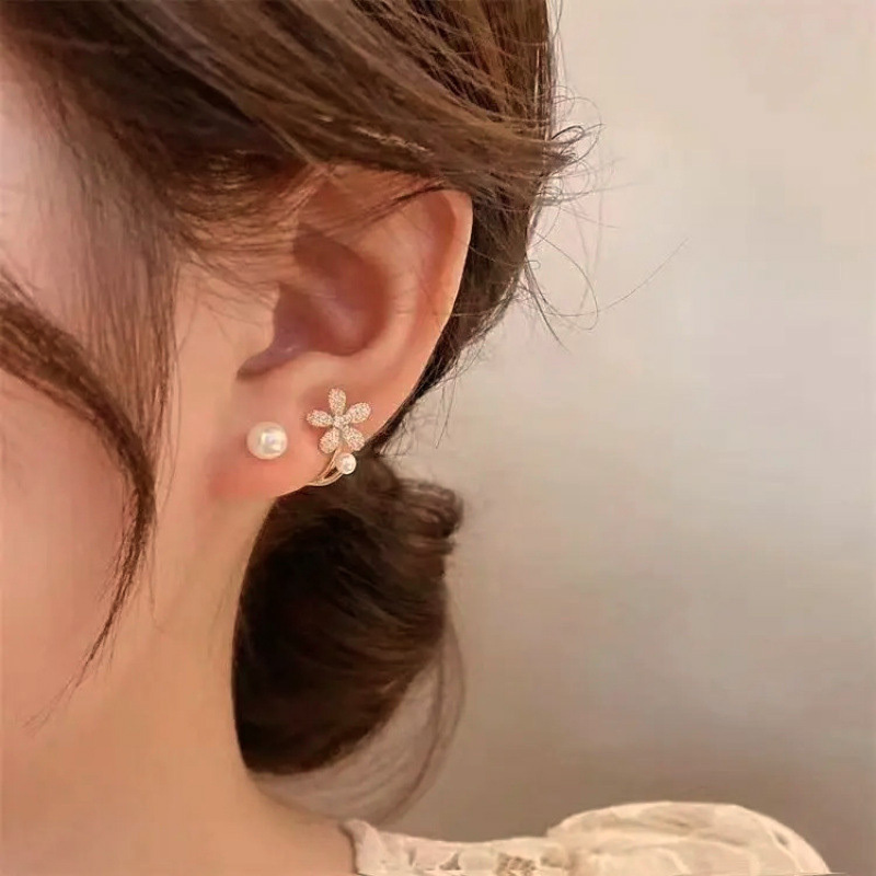 Chic & Elegant Pearl Ear Jackets, Modern Two-Way Studs, Designer Fashion Earrings