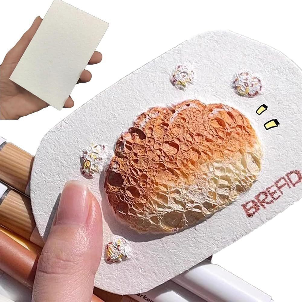 Kids' Puffy Texture Art Ki Complete Set Creative Puffy Sponge Art & Crafting Set with Magic Markers, Sponges & Easels