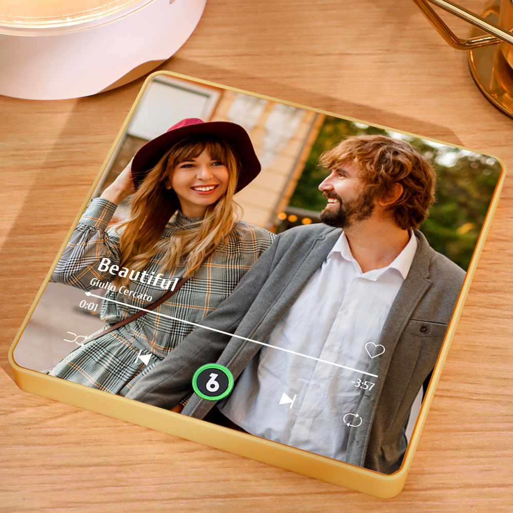 Gifts for Him Custom Photo Music Fridge Magnet 4.0 Edition Upgrade Colorful Frame Album Fridge Magnet Can Play Songs