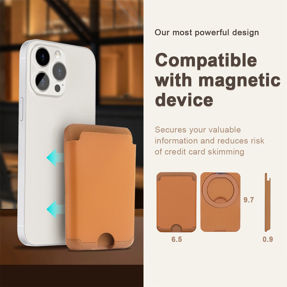 MagSafe Wallet Stand 2-in-1 Magnetic Card Holder & Phone Kickstand Portable Kickstand & Card Slot Slim MagSafe Wallet & Stand