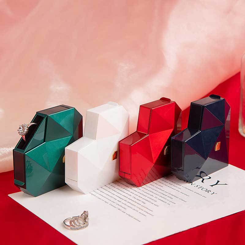 Ring Box Heart Shaped Gift Box Mechanical Surprise Ring Box for Proposal Surprise Jewelry Box Magical Pop-Up Ring Surprise Box