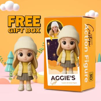 Gifts for Her Custom Action Figure Personalized 3D Printed Figurine from AI Photo Romantic and Fun Gift for Husband - namenecklace