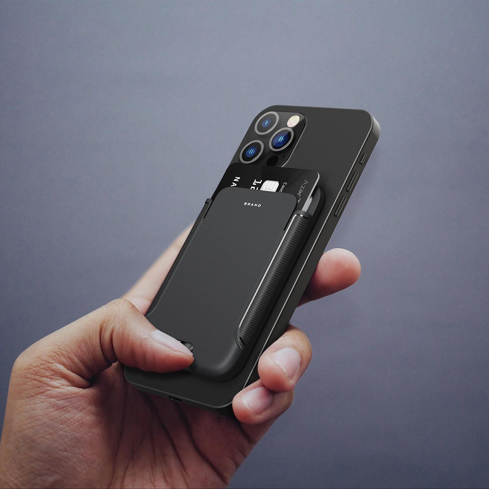 MagSafe Compatible Phone Wallet Stand Magnetic Card Holder & Adjustable Kickstand for iPhone