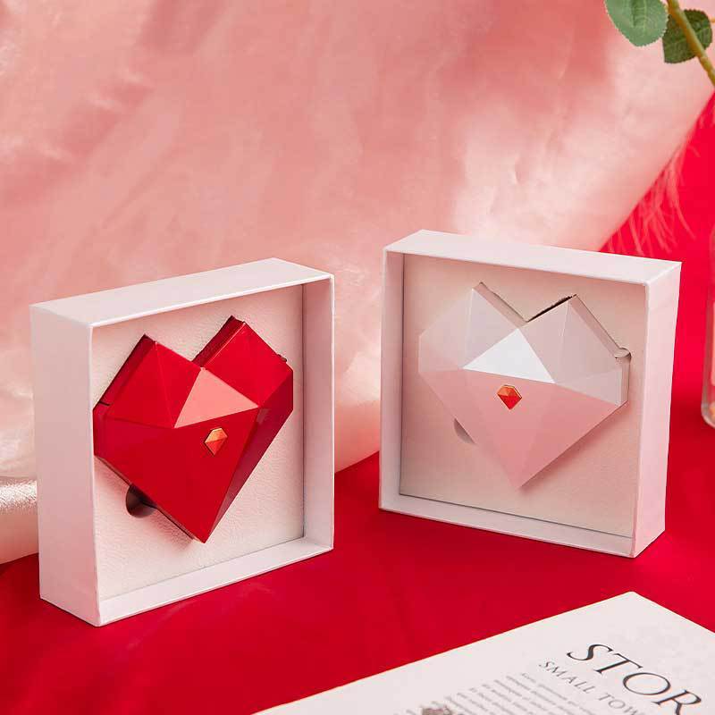 Ring Box Heart Shaped Gift Box Mechanical Surprise Ring Box for Proposal Surprise Jewelry Box Magical Pop-Up Ring Surprise Box