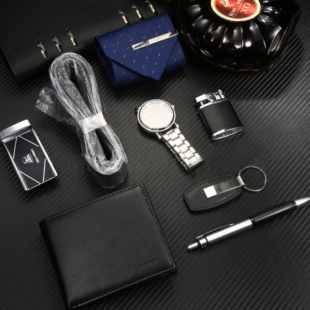 Father's Day Gifts Elegant Men's Gift Set Sophisticated Men's Accessories Gift Box Premium Men's Essentials Gift Collection Wallet, Watch, Belt, Tie, Cufflinks & More