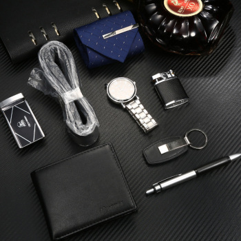 Father's Day Gifts Elegant Men's Gift Set Sophisticated Men's Accessories Gift Box Premium Men's Essentials Gift Collection Wallet, Watch, Belt, Tie, Cufflinks & More