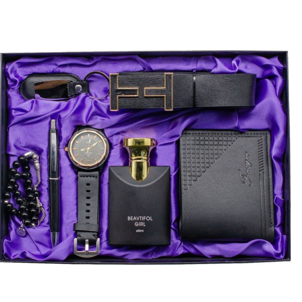 Father's Day Gifts Men's Jewelry Gift Sets Premium Men's Essentials Gift Collection Wallet Belt Pen Keychain and So On