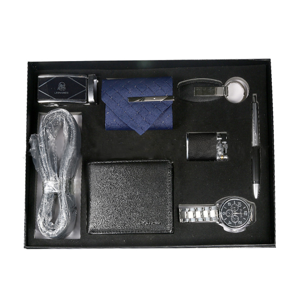 Father's Day Gifts Elegant Men's Gift Set Sophisticated Men's Accessories Gift Box Premium Men's Essentials Gift Collection Wallet, Watch, Belt, Tie, Cufflinks & More