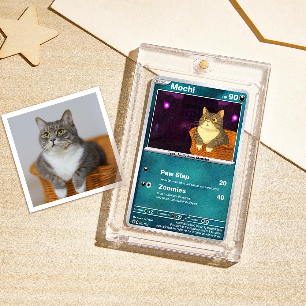 Custom POKE Card Portrait from Photo - Personalized Anime Poster - Fathers Day Gift- Funny Cartoon Card
