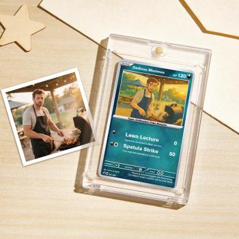 Father's Day Gifts Custom POKE Card for Dad - Personalized Pokémon-Style Portrait - Fun and Thoughtful Father’s Day Gift