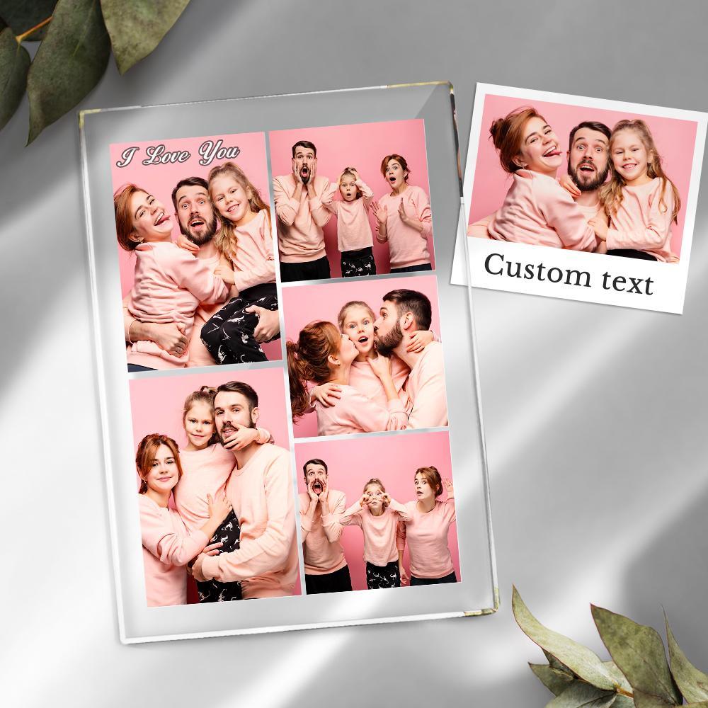 Custom Multi Photo Acrylic Night Light Personalized Collage Photo Lamp