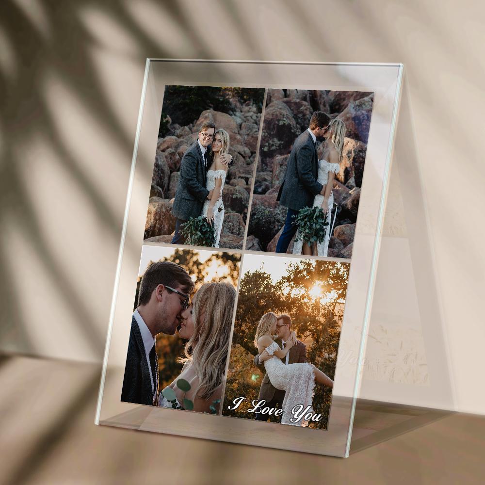Custom Multi Photo Acrylic Night Light Personalized Collage Photo Lamp