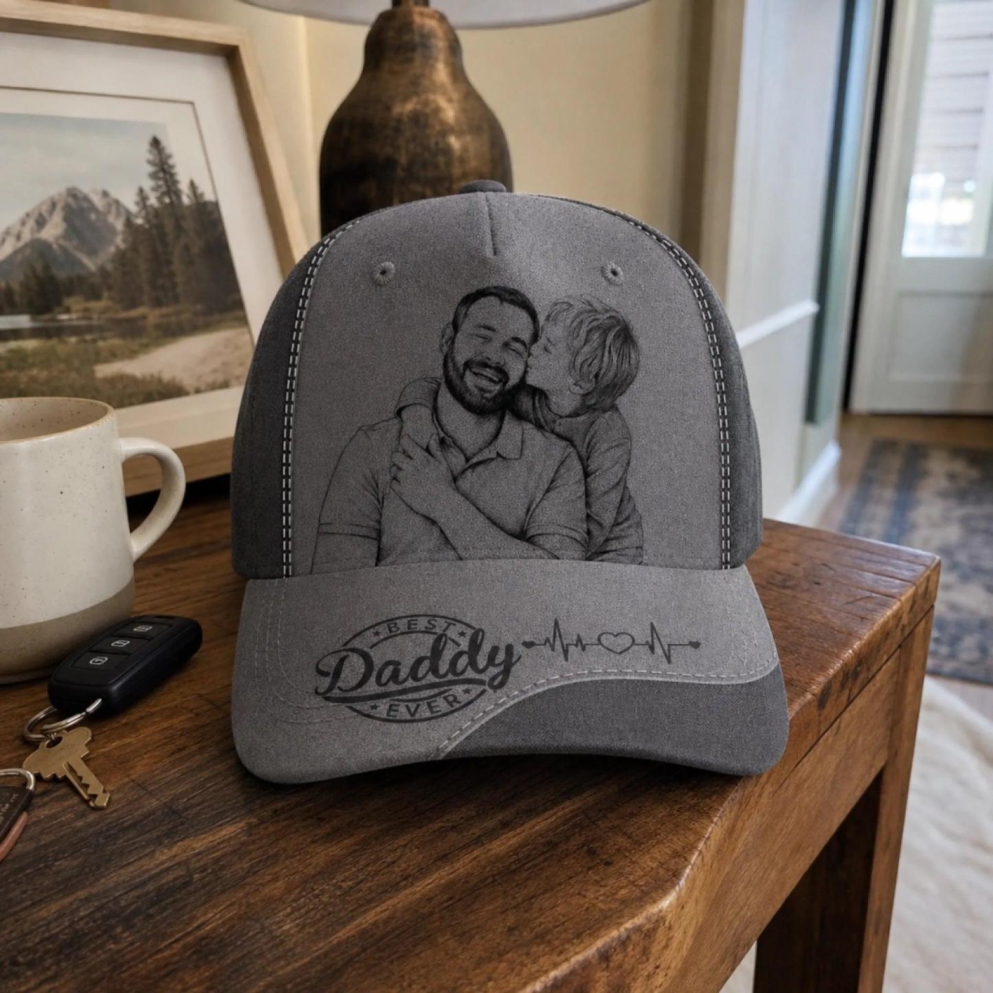 Personalized Photo Cap Custom Name Text Classic Baseball Hat Father's Day Gift for Best Dad Ever