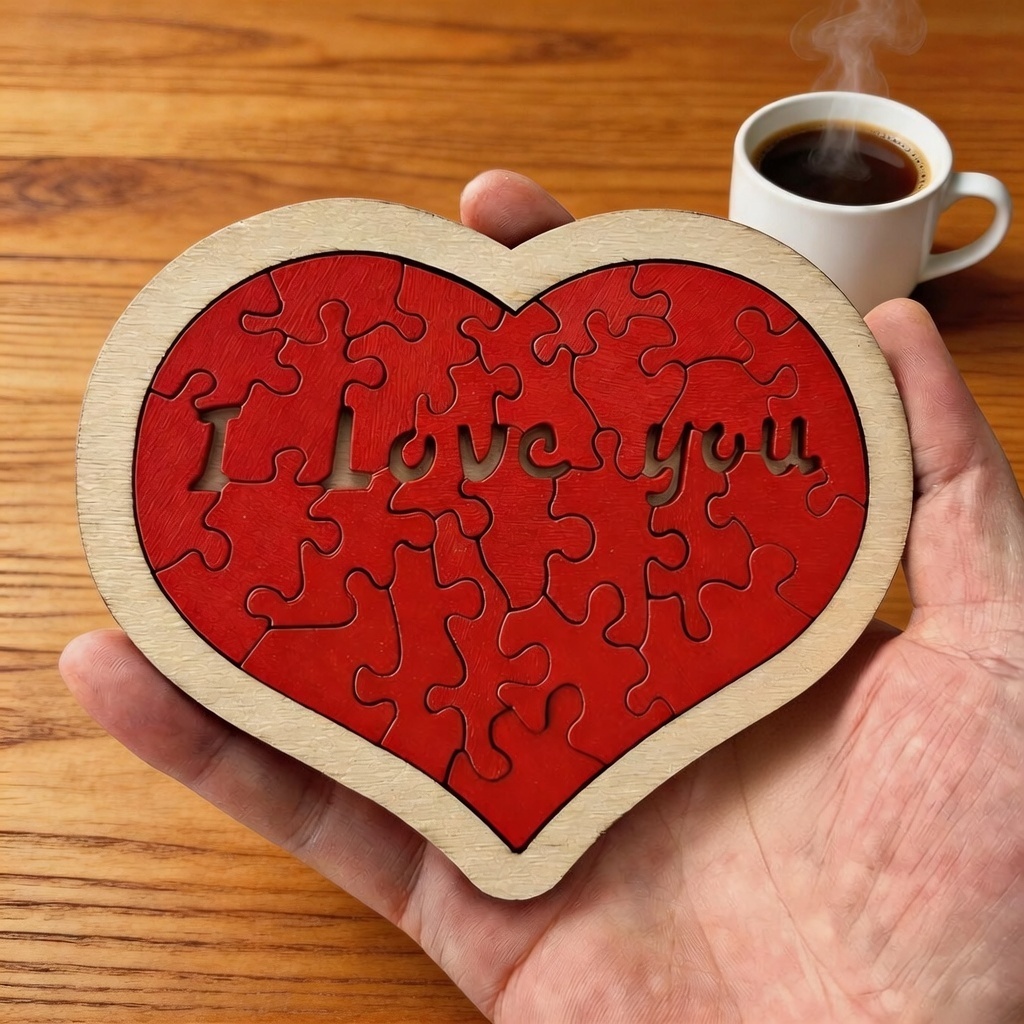 Handmade Wooden Heart Puzzle In Different Languages I Love You Wooden Puzzle Gift For Her Anniversary Gift