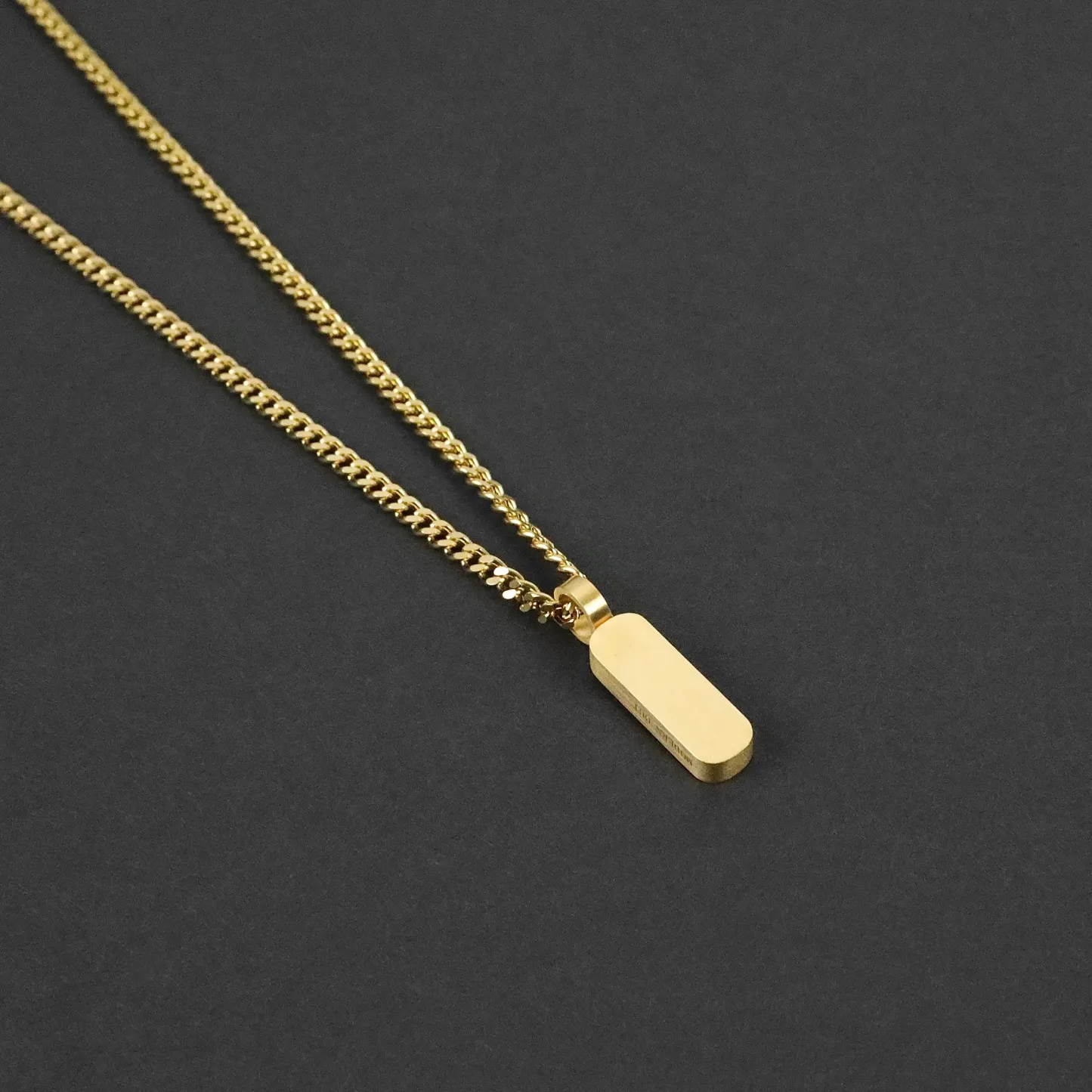 Men's Minimalist Bar Necklace Personalized Vertical Bar Necklace Custom Engraved Men's Bar Pendant Necklace Valentine's Day Gift