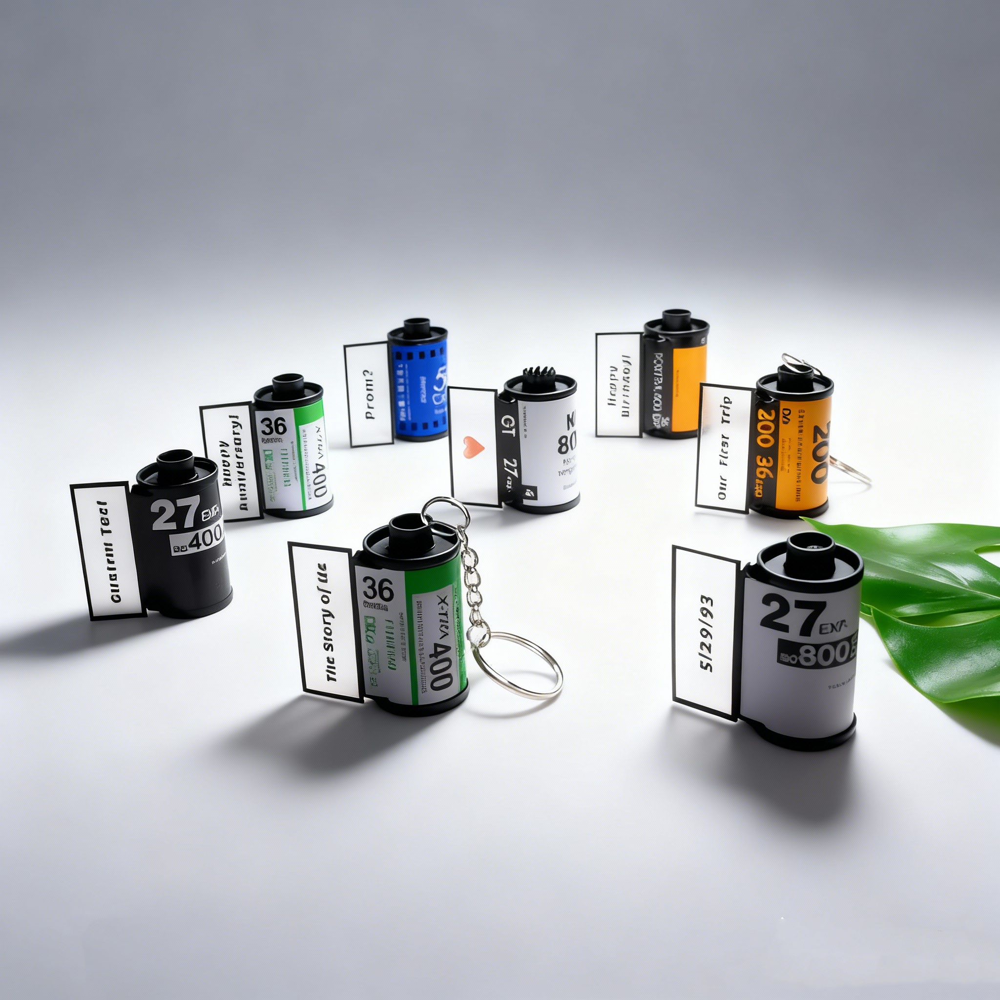 Custom Photo and Message Film Roll Keychain Personalized Photo Memory Film Keychain Photo Reel Keychain Valentine's Day Gift