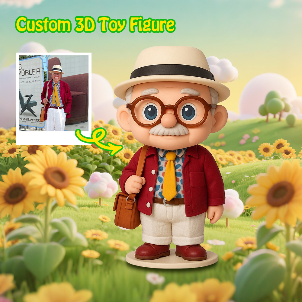 Personalized 3D Action Figure Turn Your Photo into a Unique Fathers Day Gift for Dad or Grandpa