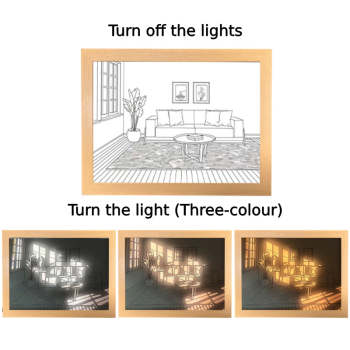 Painting Night Light Creative Sunshine Painting Lamp Home Decoration Gifts - NameNecklace