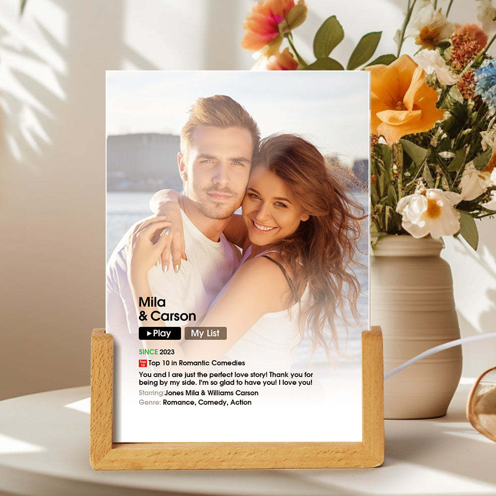 Custom Photo Movie Poster Night Light