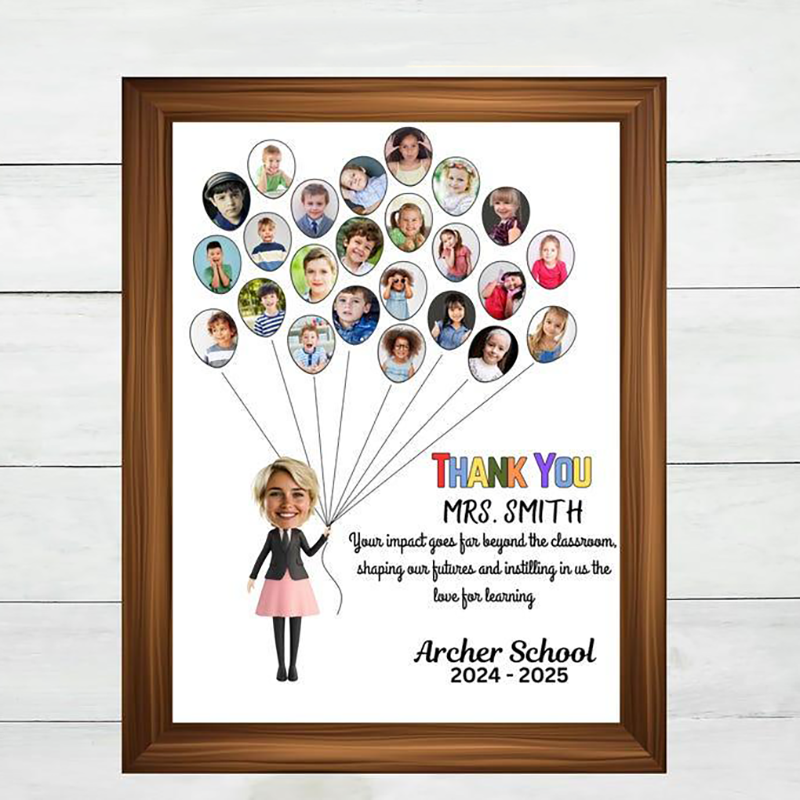 Teacher Appreciation Gifts, Teacher Gift from Class, Personalized Teacher Thank You Gift from Students, End of Year Teacher Gift from Class