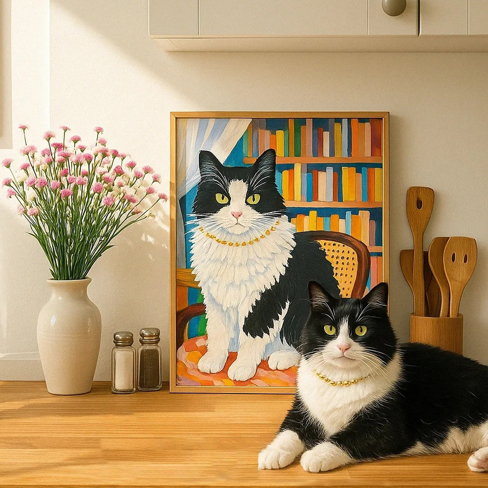 Custom Pet Dopamine Colors Art Posters Your Cat Dog Art Design Photo Home Decor