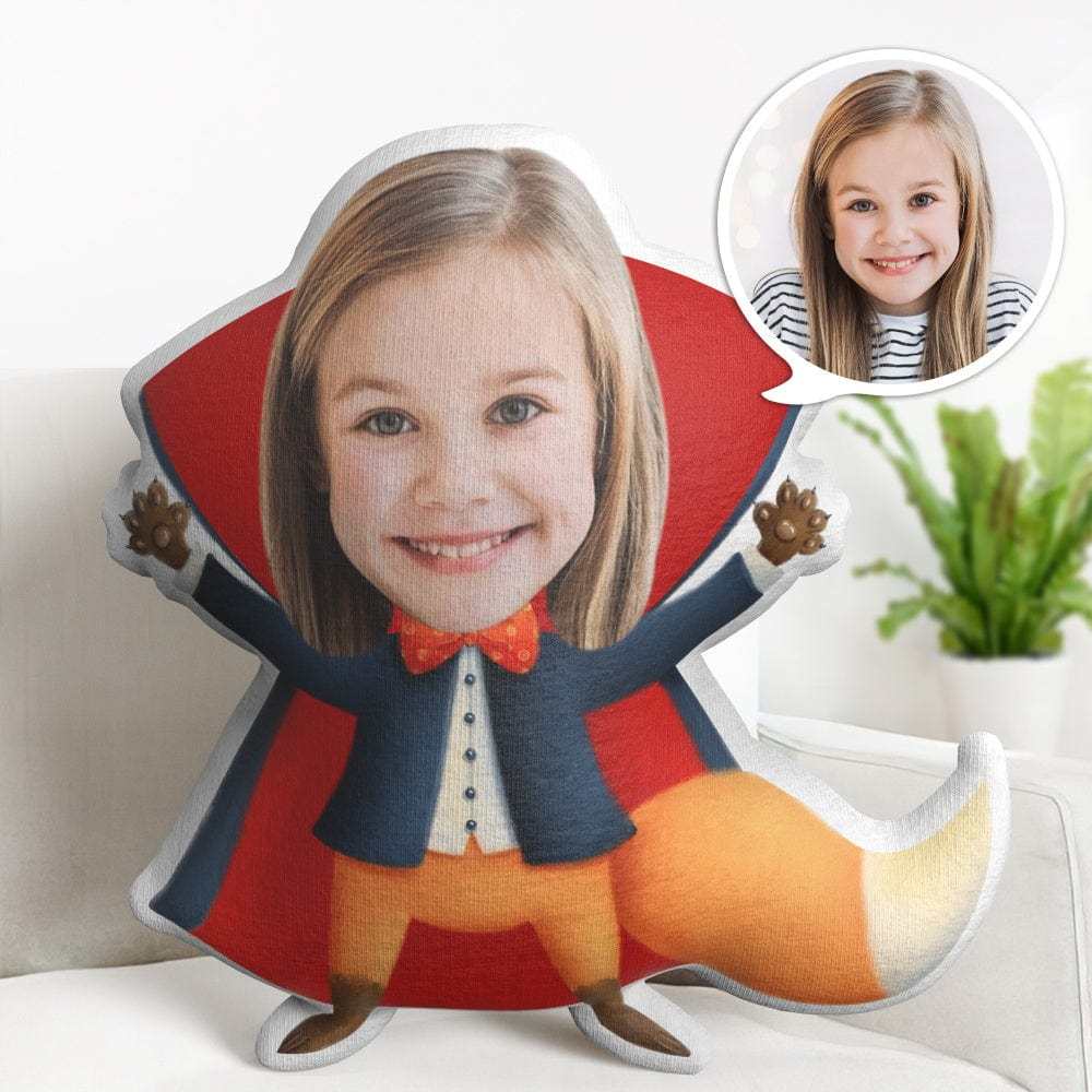 Custom Halloween Minime Throw Pillow Magician Fox Minime Throw Pillow Gifts For Kids - Giftlab