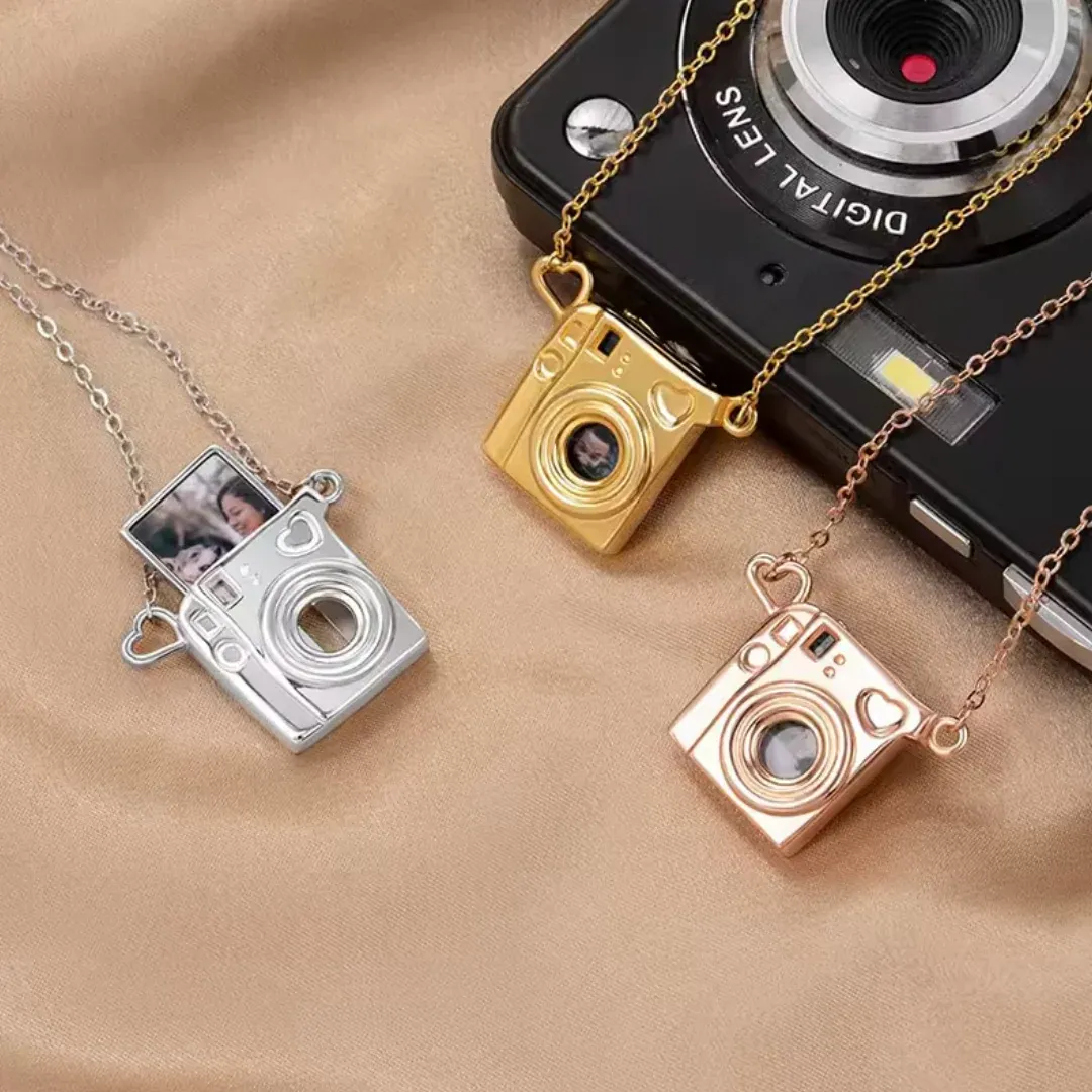 Custom Photo Vintage Camera Pendant Necklace Personalized Picture Polaroid Camera Necklace Gift for Her