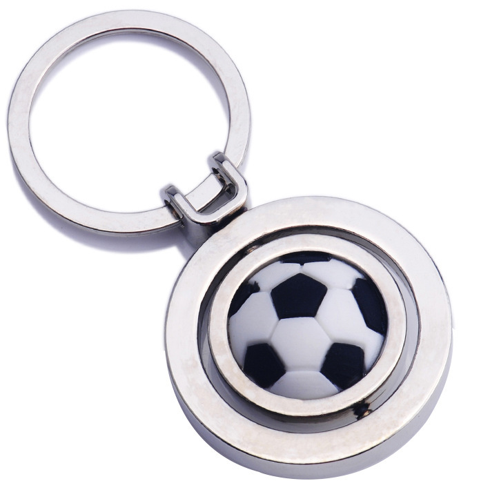 Creative Rotating Basketball Soccer Golf Ball Keychain – Unique Sports Gift for Him